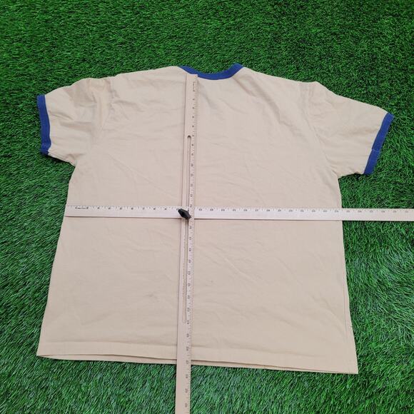 Disney Donald Duck Ringer Shirt XL 24x27 Beige Blue - Picture 3 of 15